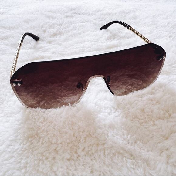 Piper Clear Brown Single-Lens Sunglasses - Picture 5 of 9